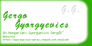 gergo gyorgyevics business card